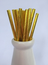 Solid Gold  - Paper Straws